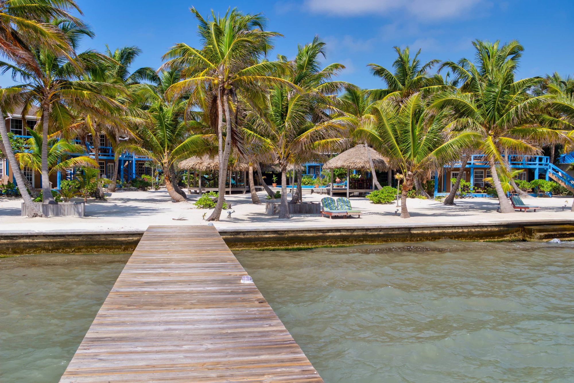 The White Sands Cove dock, where snorkel and dive boats collect guests